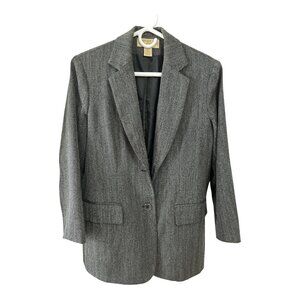 Jones New York Country Women’s 10P Wool Herringbone Blazer